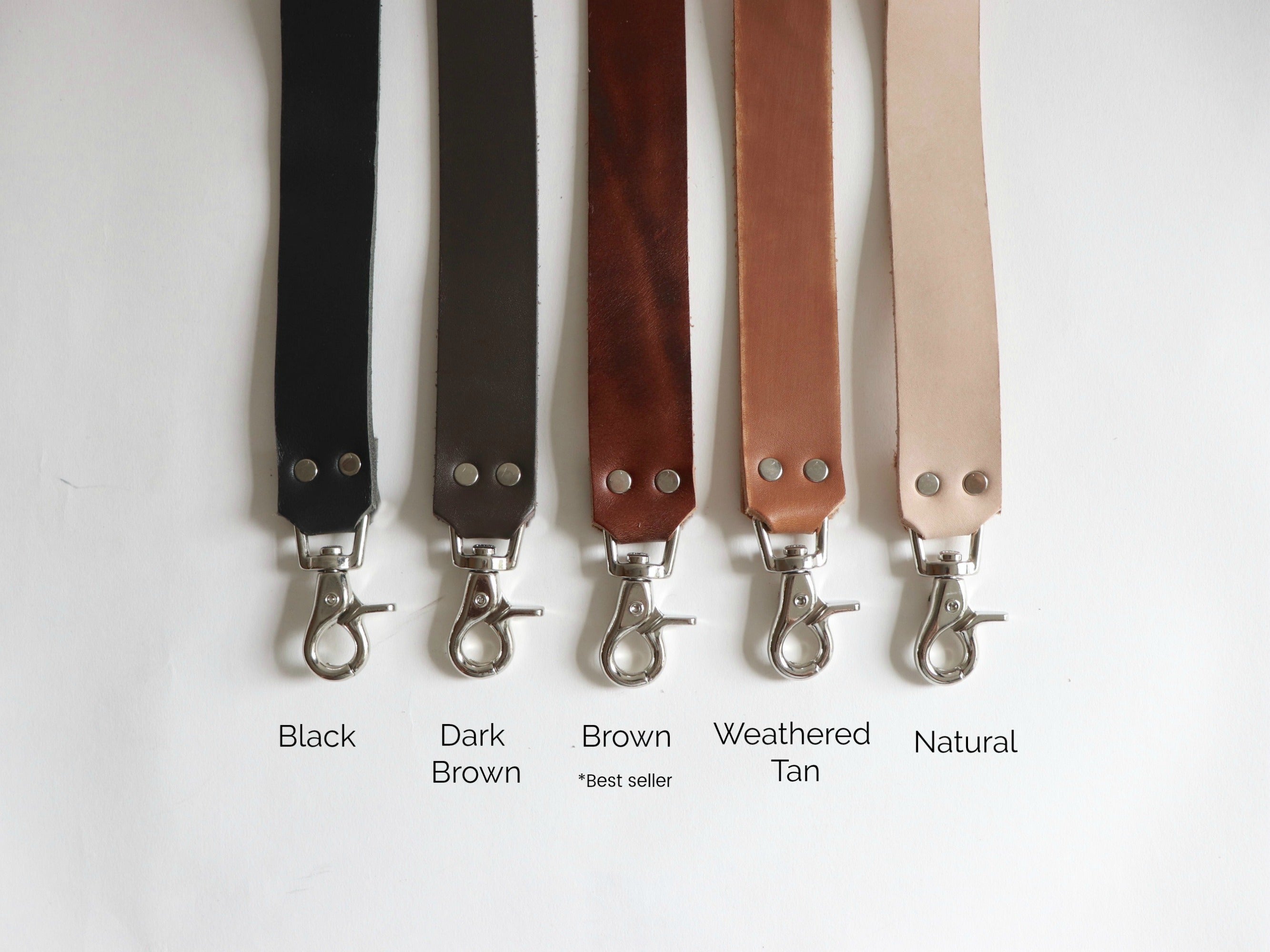 Leather Straps for Handbags and Crossbody Bags Standard 20 inch / Black